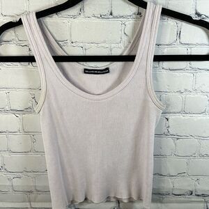 🌸 Brandy Melville Light Purple Ribbed Tank Top (One Size)